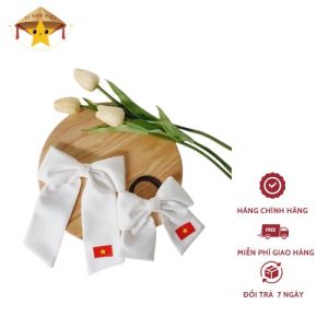 Buộc Tóc & Kẹp Tóc Nơ In Hình Cờ Tổ Quốc – Tự Hào Dân Tộc, Nét Đẹp Việt