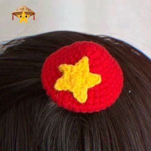 Kẹp tóc lá cờ tổ quốc hình nón lá nét đẹp truyền thống