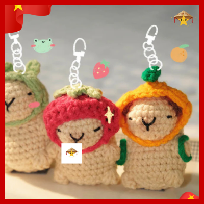 móc khoá len capybara nhỏ gọn dùng làm quà tặng
