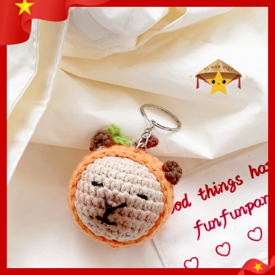 Móc khoá len capybara sợi len mềm mịn