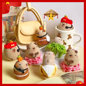 móc khoá len capybara quà tặng handmade độc đáo