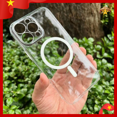 Ốp lưng điện thoại cao cấp trong suốt MagSafe, thiết kế mỏng nhẹ, hỗ trợ sạc không dây và bảo vệ toàn diện cho điện thoại